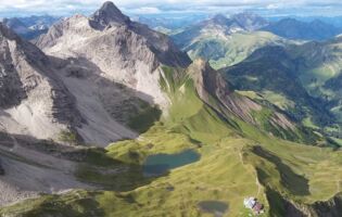 Ausblick Rappenseehütte vom Biberkopf